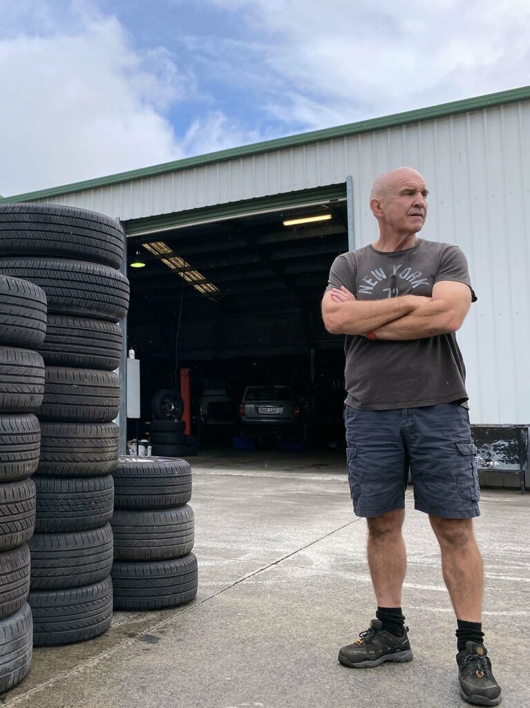 Chris Lett owner of Branigans Tyres with branches in Burleigh Heads and Southport branches in the Gold Coast.