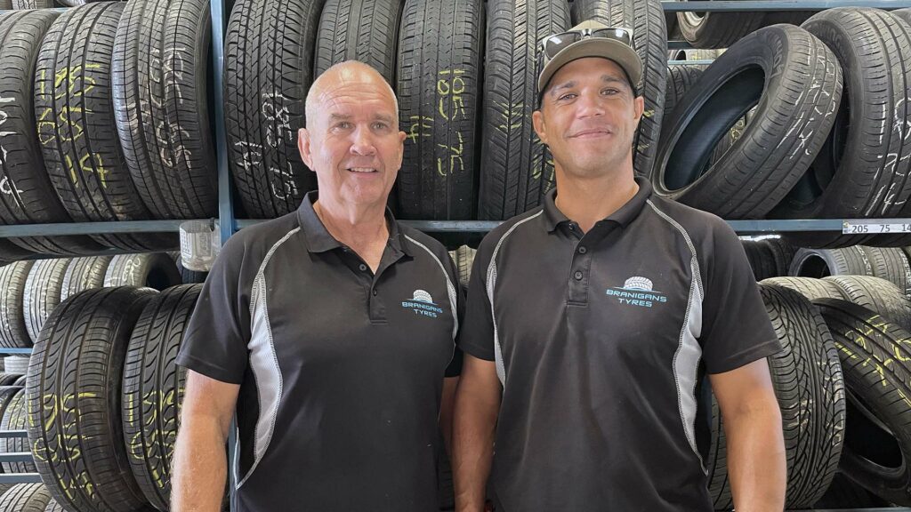 Chris Lett and Shane Lett of Branigans Tyres in the Gold Coast.
